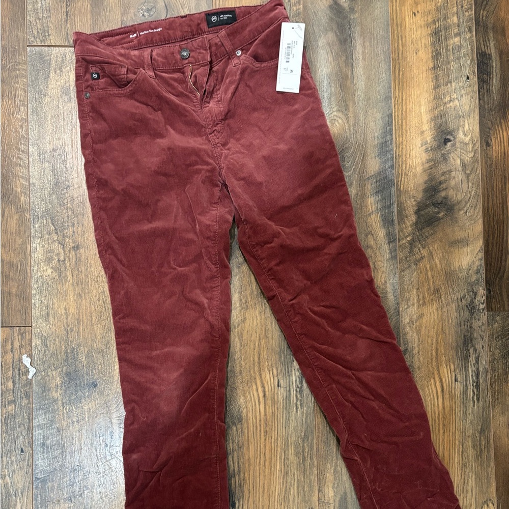 AGolde women’s Bordeaux Red Corduroy Pants